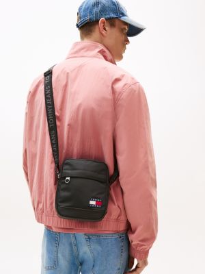 black essential crossbody reporter bag for men tommy jeans