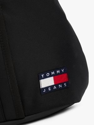 bolso bandolera essential con logo negro de hombres tommy jeans