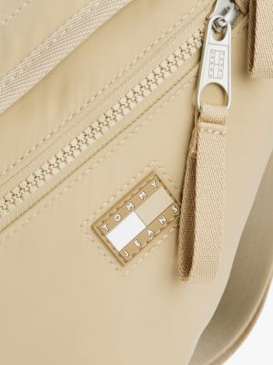 beige tonal logo crossbody sling bag for men tommy jeans