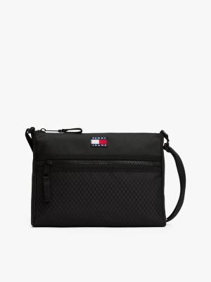 black diamond texture sacoche bag for men tommy jeans