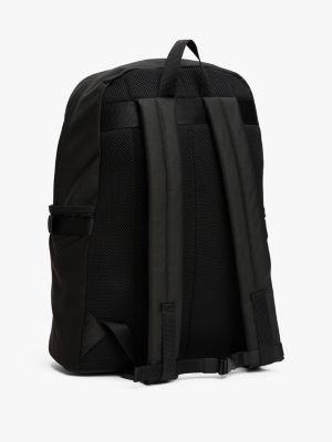 zaino con cinghie in tessuto nero da uomini tommy jeans