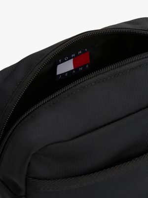 pochette toilette essential con logo nero da uomini tommy jeans