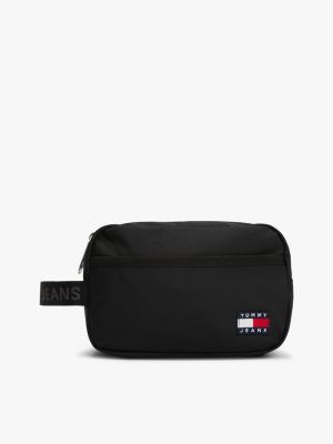 trousse de toilette essential à logo black pour hommes tommy jeans