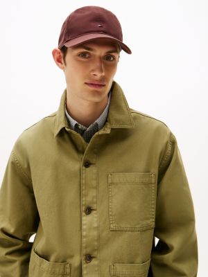 beige hilfiger flag baseball cap for men tommy hilfiger