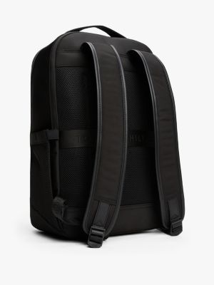 black metal logo travel backpack for men tommy hilfiger