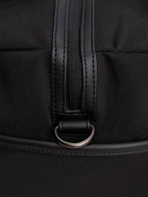 schwarz reise-dufflebag mit crossbody-riemen und logo für herren - tommy hilfiger