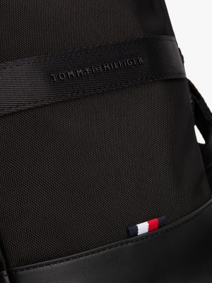 schwarz reise-reporterbag mit metall-logo für herren - tommy hilfiger
