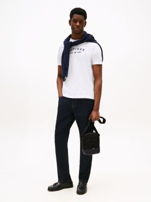 schwarz reise-reporterbag mit metall-logo für herren - tommy hilfiger