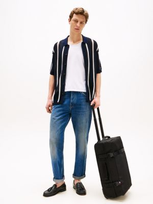 czarny miękka walizka kabinowa dla mężczyźni - tommy hilfiger
