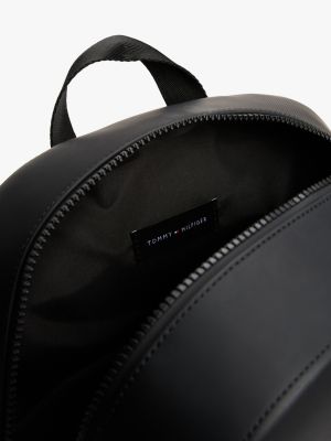 black metal logo dome backpack for men tommy hilfiger