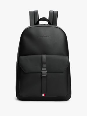 sac à dos arrondi à logo en métal black pour hommes tommy hilfiger
