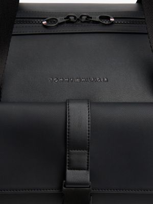 black metal logo crossbody duffel bag for men tommy hilfiger
