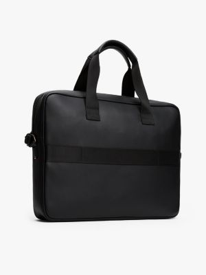 schwarz th monogram laptop-tasche für herren - tommy hilfiger
