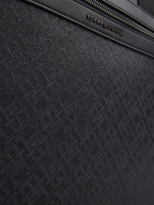 schwarz th monogram laptop-tasche für herren - tommy hilfiger