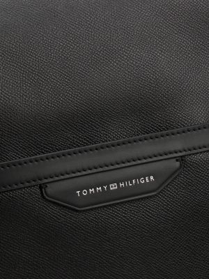 black th business leather backpack for men tommy hilfiger