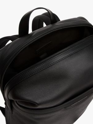 black th business leather backpack for men tommy hilfiger