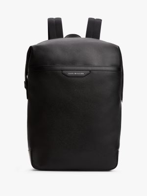 black th business lederrucksack für herren - tommy hilfiger