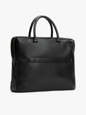 sacoche pour ordinateur portable th business noir pour hommes tommy hilfiger