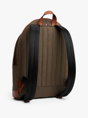 blue casual metal logo backpack for men tommy hilfiger
