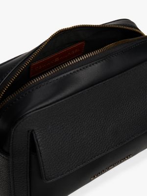 black casual leather crossbody bag for men tommy hilfiger