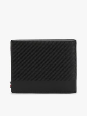 black logo leather bifold wallet for men tommy hilfiger