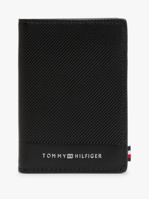 black logo leather bifold wallet for men tommy hilfiger