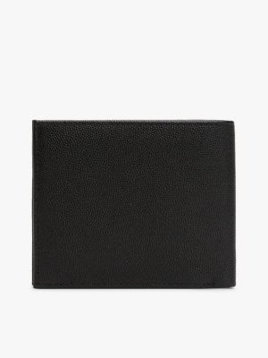 black enamel flag leather bifold wallet for men tommy hilfiger