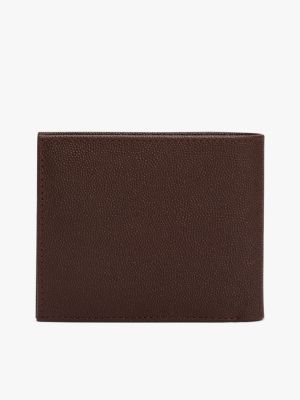 black enamel flag leather bifold wallet for men tommy hilfiger