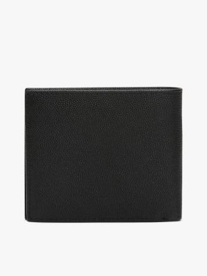 black enamel flag leather bifold wallet for men tommy hilfiger