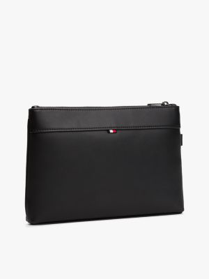 black th monogram pouch for men tommy hilfiger