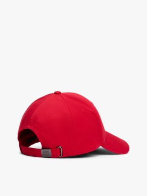 red hilfiger flag embroidery baseball cap for men tommy hilfiger