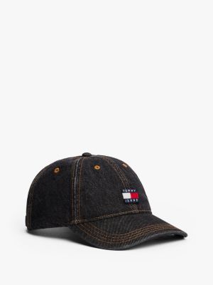 grau heritage baseball-cap aus denim für herren - tommy jeans