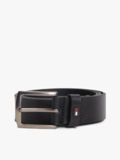 Denton Enamel Flag Leather Belt — Black 4