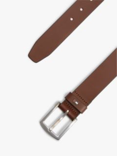 Denton Enamel Flag Leather Belt — Brown 2