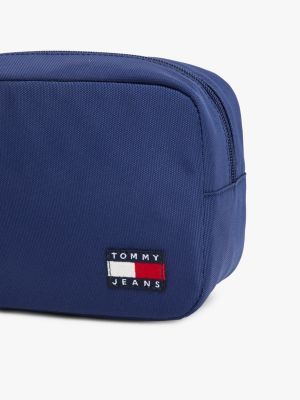 blue essential washbag for men tommy jeans