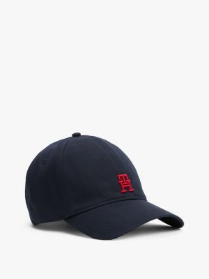 cappello da baseball th monogram blue da uomini tommy hilfiger