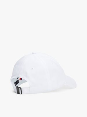 white contrast th monogram baseball cap for men tommy hilfiger