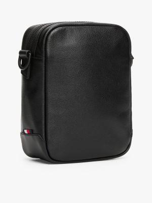 borsa reporter th business in pelle nero da uomini tommy hilfiger
