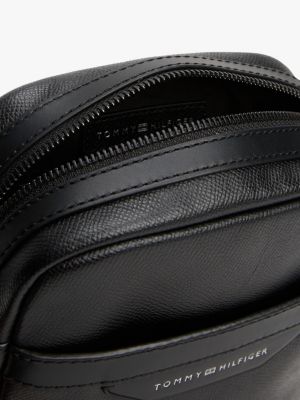 borsa reporter th business in pelle nero da uomini tommy hilfiger