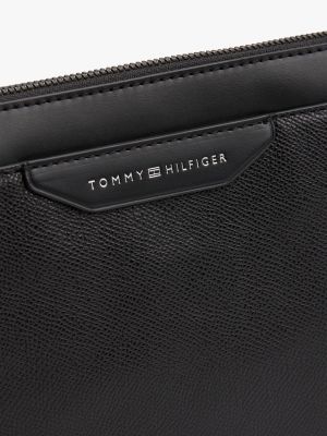 black th business leather crossbody bag for men tommy hilfiger