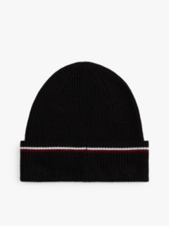 Signature Tape Wool Blend Beanie — Black 2