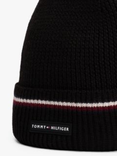 Signature Tape Wool Blend Beanie — Black 3