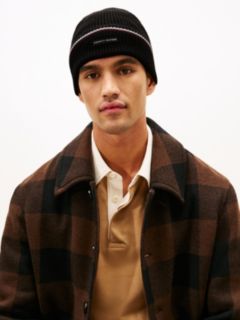 Signature Tape Wool Blend Beanie — Black 4