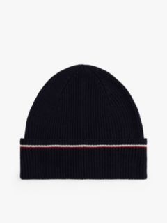 Signature Tape Wool Blend Beanie — Blue 2