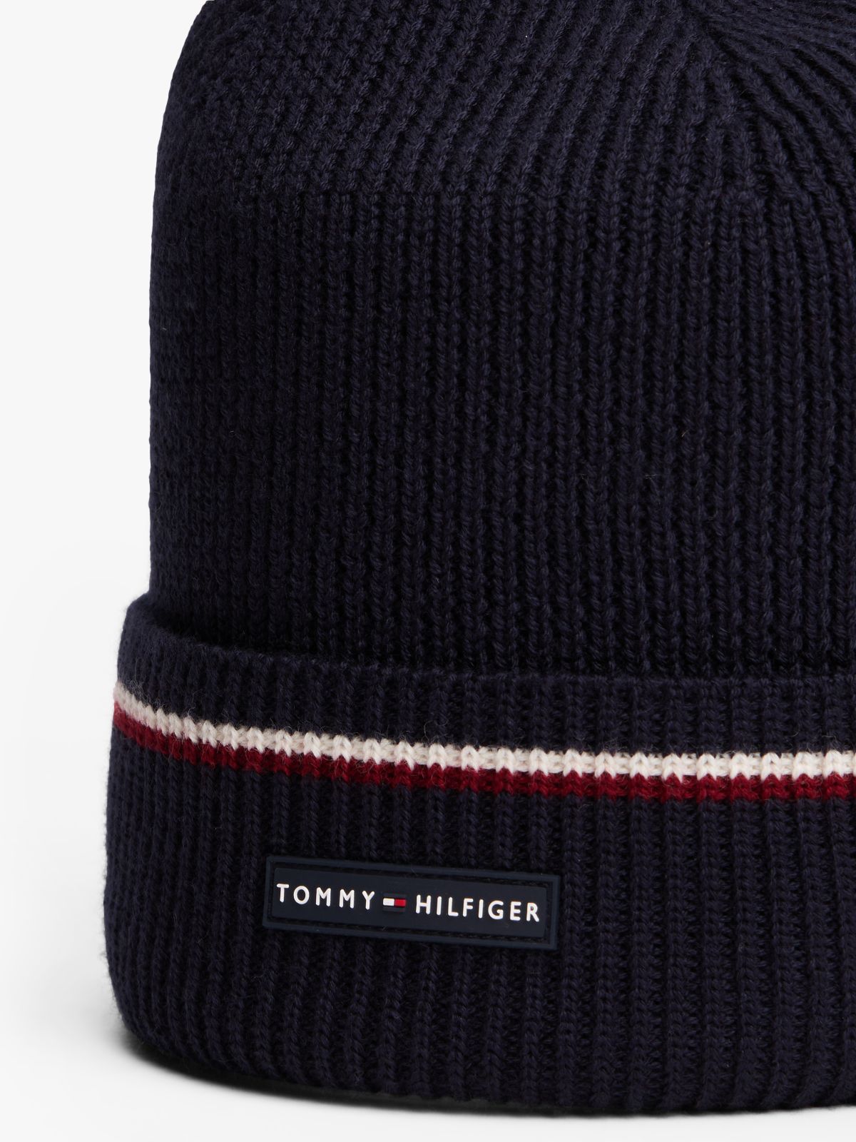 Signature Tape Wool Blend Beanie — Blue