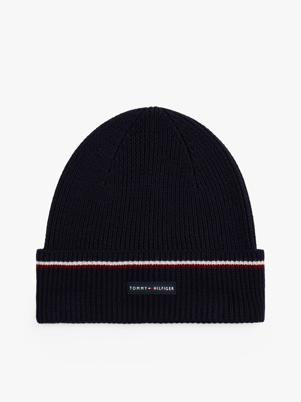 Signature Tape Wool Blend Beanie — Blue