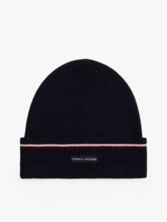 Signature Tape Wool Blend Beanie — Blue 1