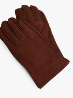 Hilfiger Flag Leather Gloves — Brown 3