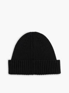Heritage Logo Rib-Knit Beanie — Black 2