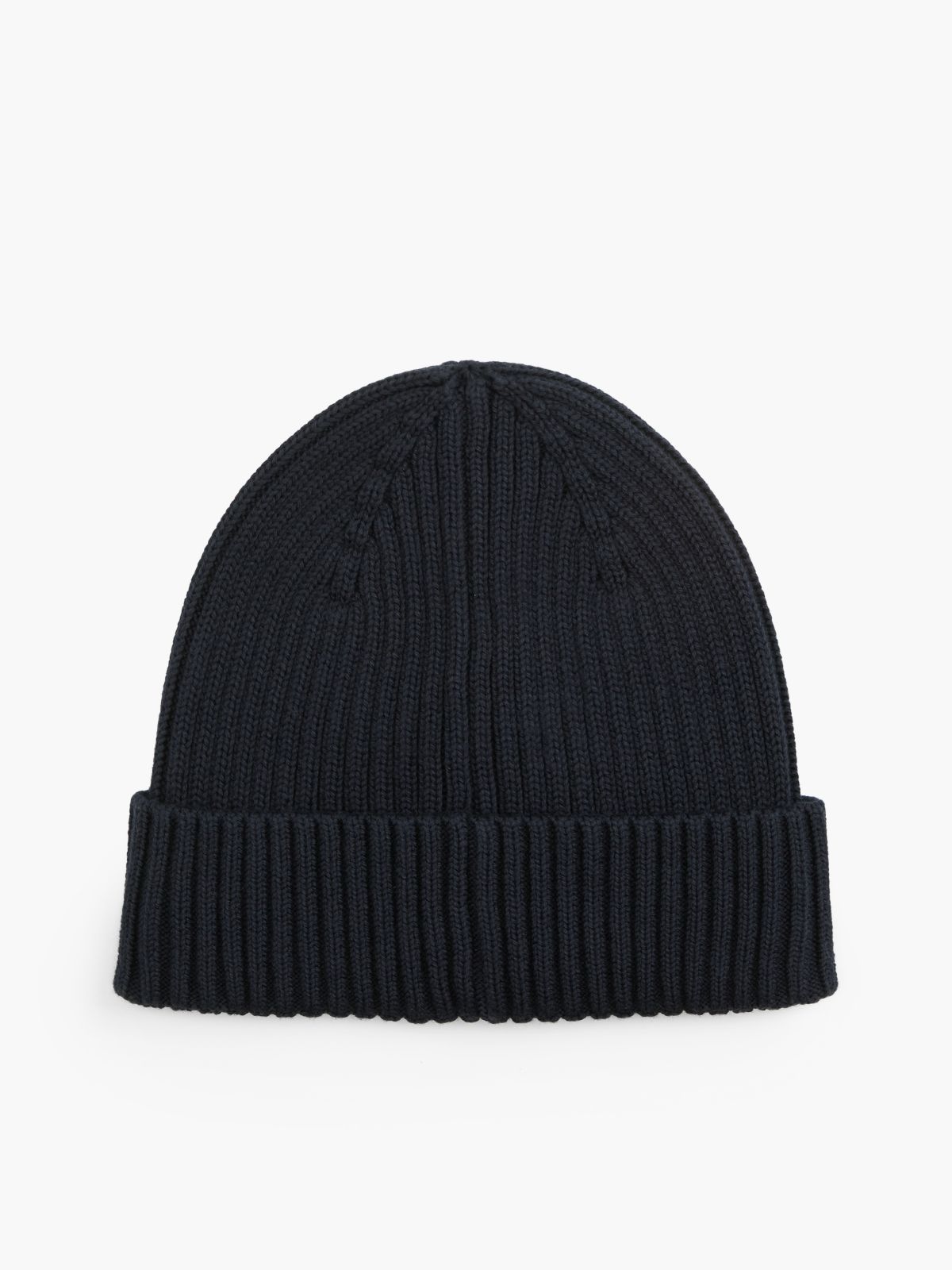 Heritage Logo Rib-Knit Beanie — Blue
